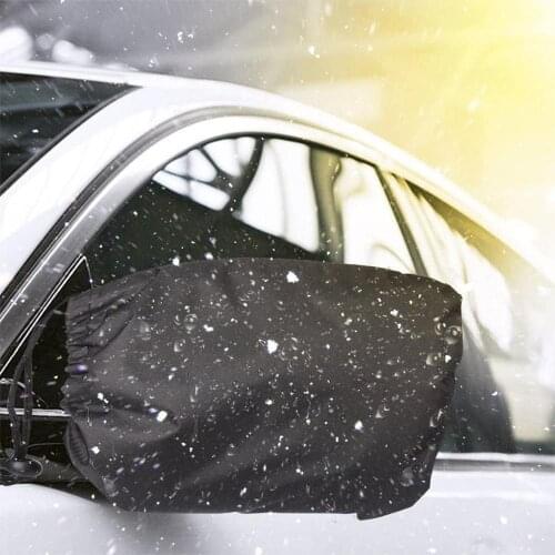 2Pcs Ice Winter Waterproof Cover High Quality Black Auto Car Rear View Side Mirror Frost Guard Sun Protection Cloth