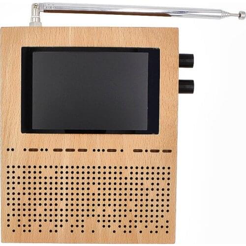 3.5 inch LCD screen digital signal receiver SDR broadcasting Malahit Malahit DSP SDR receiver wooden shell subwoofer