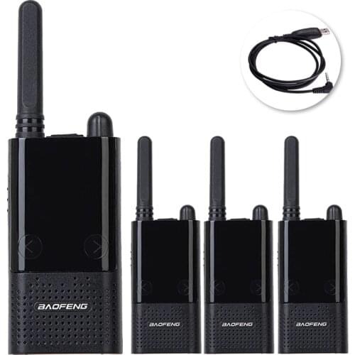 4PCS BAOFENG BF-T9 PMR/FRS UHF462-467MHz Two Way Radio USB Cable License-Free Radio Walkie Talkie