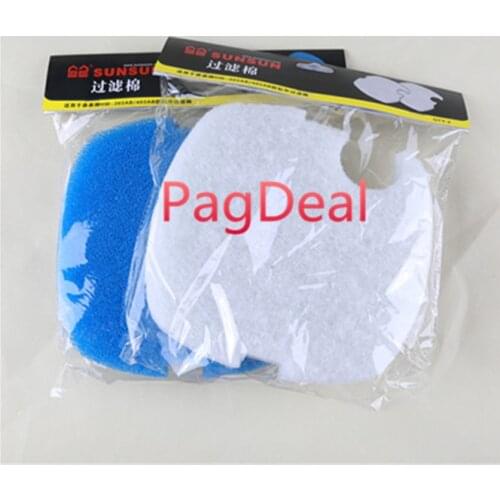 8pcs Replacement Aquarium Filter Media Blue Coarse Fine Filter Sponge Pad for SunSun HW-303 304 Canister Filter Foam Pads