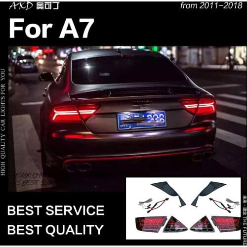 AKD Car Styling for Audi A7 Tail Lights 2011-2018 S7 LED Tail Lamp LED DRL Dynamic Signal Brake Reverse auto Accessories