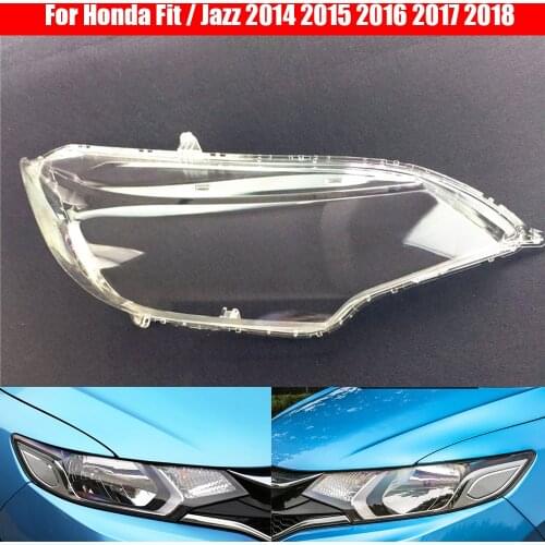 Car Headlight Lens For Honda Fit / Jazz 2014 2015 2016 2017 2018 Headlamp Lens Car Replacement Lens Auto Shell Cover