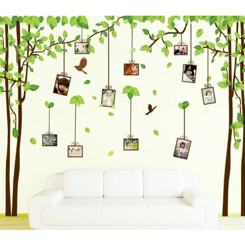 Freee shipping Large Memory Family Tree Photo 300*180cm Mural Loving Family Wallpaper Removable PVC Wall Stickers Decal