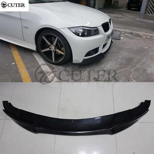 E90 V style carbon fiber car front bumper lip spoiler for BMW E90 M3 bumper splitter body kit 05-08