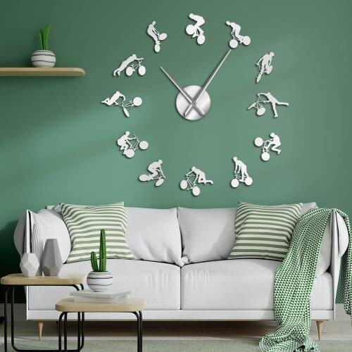 Various Guns Pistol Weapon DIY Wall Clock Revolver Double Gun Army Military Theme Wall Sticker Watch Quartz Clock Mirror Surface