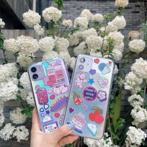 Cartoon Cute Phone Cases For iPhone11 Plus X XR XS Max SE2 TPU for iPhone 11 12 Pro Max Ins Cover for Apple 11 New Style Case
