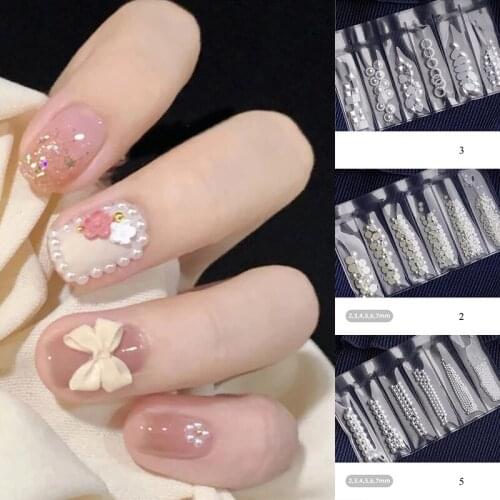 Nail Art Beads Crystal Tiny Rhinestones For Manicure Glass Balls Micro Bead For Nail Decorations DIY Charms Nail Art Accessories