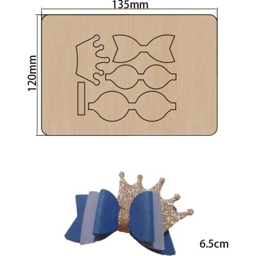 2021 New Sequin crown bow Cutting Dies Wooden Knife Die Compatible With Most Manual Die Cut Cutters