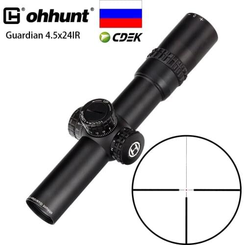 SHIP FROM Russia ohhunt Guardian 4.5x24 IR Hunting Optic Riflescope 1/2 Half Mil Dot Reticle Turrets Reset scope