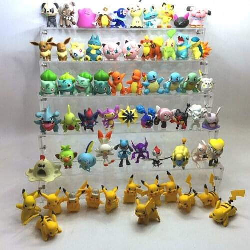Genuine WCT Elf Pokemon MC Model 3-12cm Tomy Pocket Monsters Arbok Raichu Clefairy Gloom Doll Elf Toy Collection