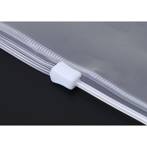 Clear PVC Storage Bag Pouch For Notebook Diary Day Planner Zipper Business Cards