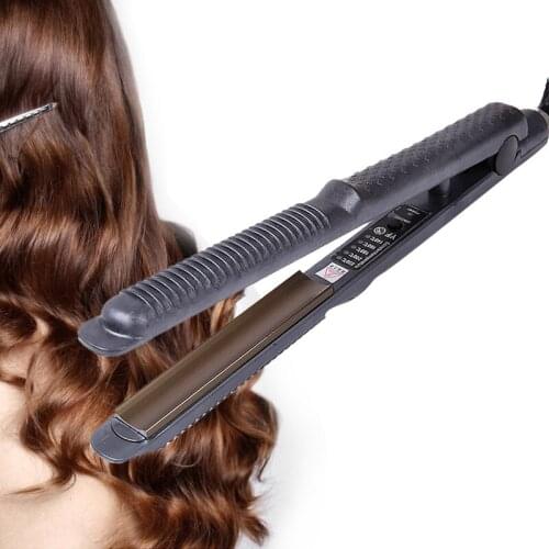 Professional 2 In 1 Hair Curler Waver Ceramic Styler U Type Curved Curling Iron Hair Tool Wet and Dry Narrow Curly Hair Iron