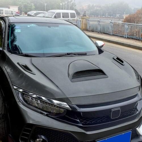 Racing Universal Carbon Fiber Car Decorative Cell Air Flow Intake Hood Scoop Bonnet Vent Cover Stickers Decoration Styling