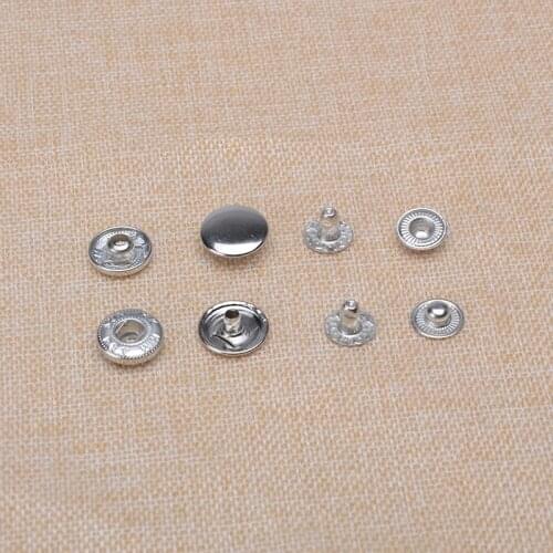 1/2 Inch (12mm) Snap Button in 4 pcs, Metal Plated Button, Pack of 500 Sets