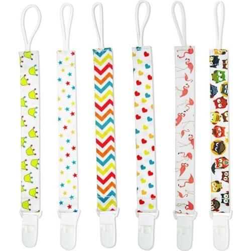 1pc Baby Pacifier Clips Chain Comfortable Material Cute Dummy Clip Holder Nipples Children Cartoon Pacifier Clip Soother Holder