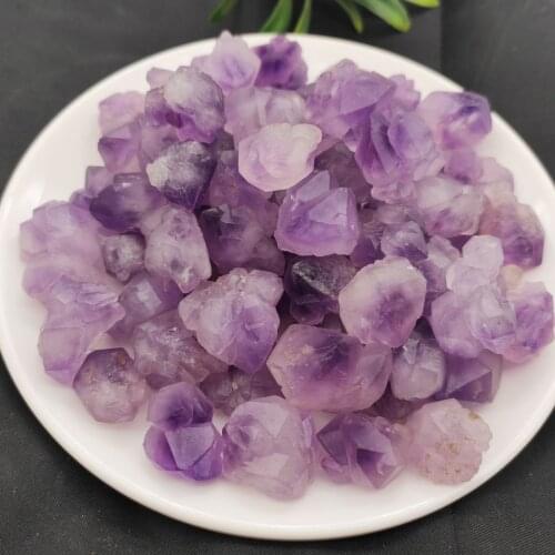 100g Natural Amethyst Skeletal Quartz Point Crystal Cluster Healing Specimen natural small stones