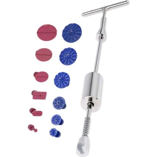 13PCS Car Body Paintless Dent Repair PDR Puller Lifter T-Bar Hail Removal Tool+Tab