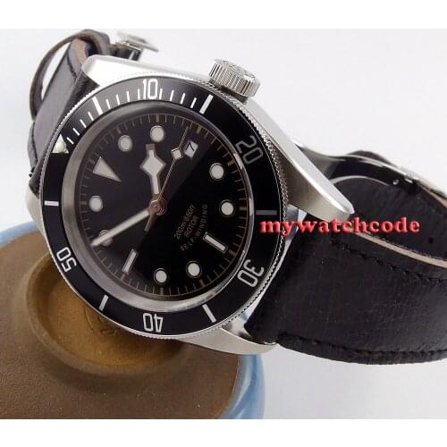 41mm Corgeut Black Sterile Dial Sapphire Glass Deployment Clasp Automatic 10ATM Mens DIving Watch NH35A MIYOTA 8215 Movement