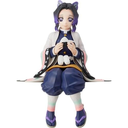 Demon Slayer Kochou Shinobu Anime Figure Rice Ball Instant Noodle Press 15Cm Collectibles Model Toys Desktop Ornaments