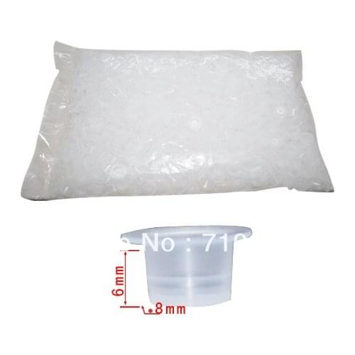 White) 6mm TATTOO INK CUPS Caps 1000 pcs Pigment Supplies Plastic Self-standing Ink Cups free shipping