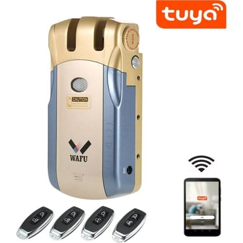 Tuya APP WiFi Remote Control Electric Lock Invisible Keyless Entry Door Lock No Drill Hole