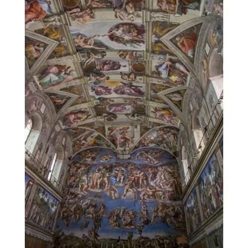 Church Ceiling DIY Beautiful Scenery Digital Painting By Numbers Modern Wall Art Canvas Acrylic Painting Unique Gift Home Decor