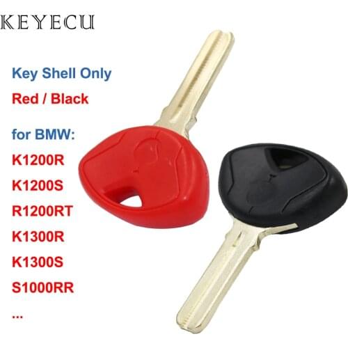 Keyecu Motorcycle Transponder Chip Key Shell Case for BMW F650 F800 F800GS F800ST K1200R K1200S F1200GS R1200RT K1300R K1300S