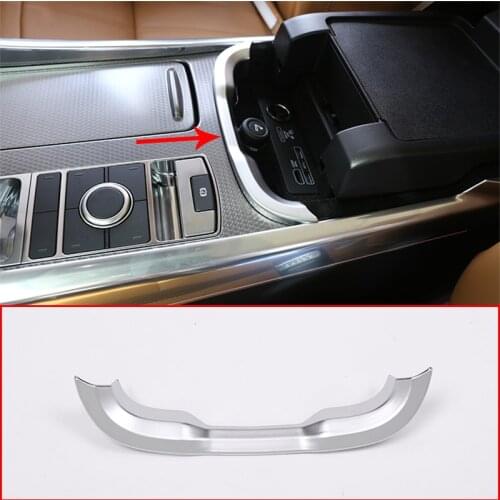 For Land Rover Range Rover Sport 2018 2019 2020 ABS Chrome Silver Central Control Armrest Box Decoration Strips Trim Cover