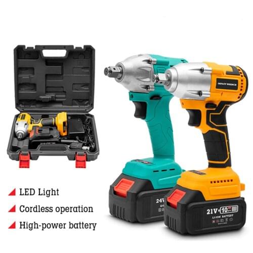 Electric Impact Wrench Tools Set Screwdriver Charging Wrench Power Tool Socket Wrench Car Repair Lithium Battery Household Tools