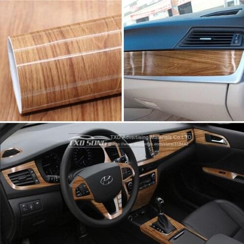 10/20/30/40/50/60X152CM Glossy Wood Grain Car Sticker Waterproof Vinyl Film DIY Automobiles Interior Decoration Furniture Decal