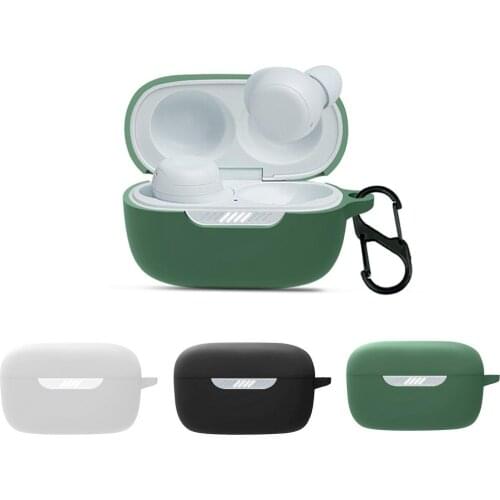 Soft Silicone Shell Charging Compartment Storage Bag Bluetooth-compatible Headset Protective Cover Suitable For JBL LIVE FREE NC