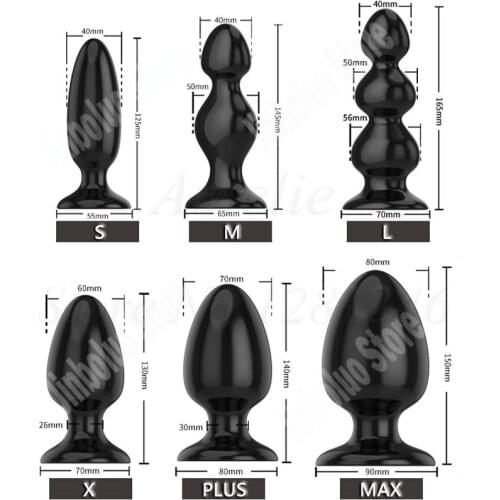 3 Pieces Set Huge Anal Sex Toys Large Butt Plug G Spot butt beads Huge Big Dildo Butt Plugs Enema Anal Beads Anus Plugs