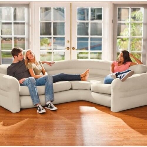 Inflatable Double Coupe Sofa Lazy Inflated Sofa Sleepng Bed Corner Sunset Recliner for Living Room Folding Bag Sleeping Sofa
