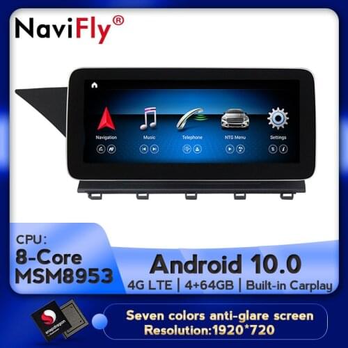 NaviFly Android 10.0 Car DVD GPS Player For Mercedes Benz GLK Class X204 GLK220 GLK300 GLK350 2008-2015 MSM8953 4G+64G 8Core DSP