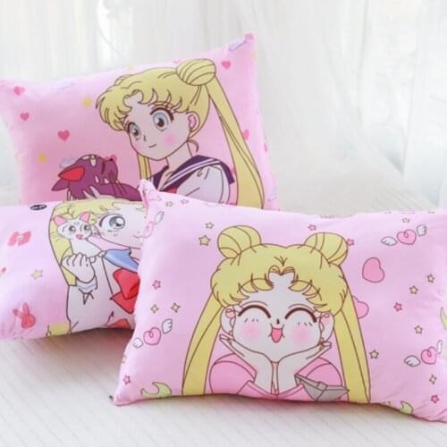 Cartoon Sailor Moons Cushion Cover Pillows Cover Pink Girl Heart Kawaii Room Decoration sofa Bedding Beautiful Gift for Girls