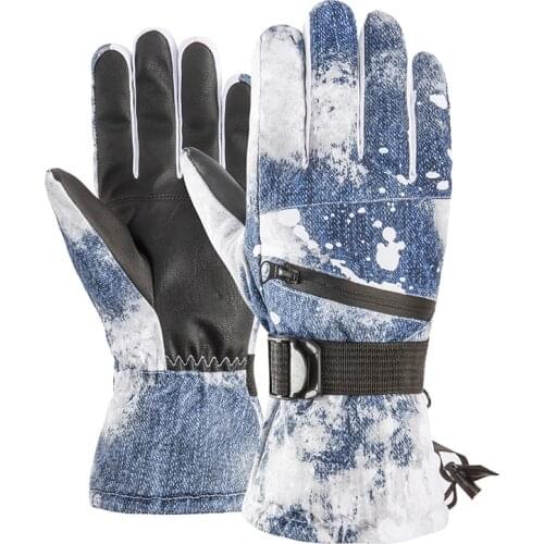 2021 New Winter Men Ski Gloves Women Snowboard Gloves Warm Cotton Outdoor Mountaineering Riding Gloves Touch Screen Plus Velvet