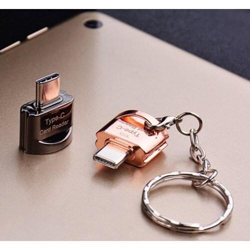 OTG Metal Shell Card Reader USB 3.1 Type C to TF Adapter High Speed USB Adapter for PC Laptop Computer Accessories