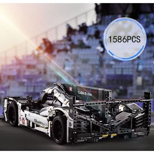 Technical 1:10 Scale 24 hours lemans racing building block car 2.4Ghz radio remote control pors vehicle bricks model rc car toys