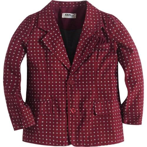 Woven cotton 100% soft corduroy boy blazer BB20160901 B wine red