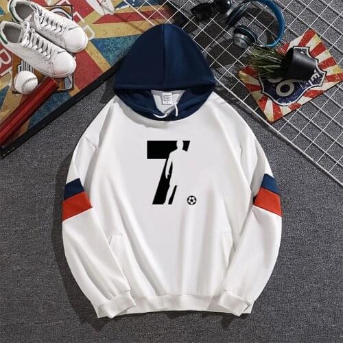 New Fashion Ronaldo Hoodies Men Autumn Winter Long Sleeve Tops CR7 Sweatshirts Barcelona Footballer Lover Pullover Women