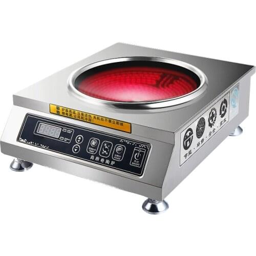 Concave electric induction cooker pottery stove 3500w high-power commercialinfrared household stir fry desktop light wave stove