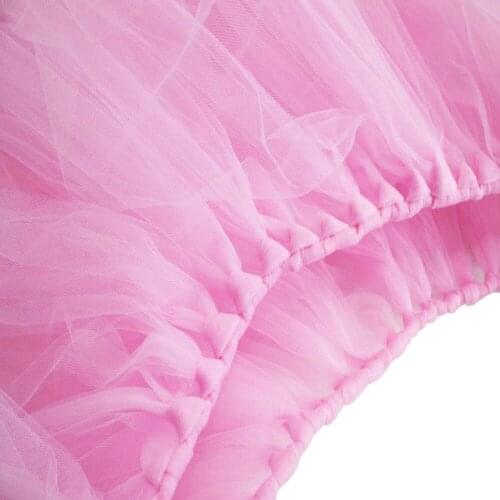 Top quality Solid 100*80 cm Restaurant tulle table skirt European style wedding banquet festival party tutu stage skirt