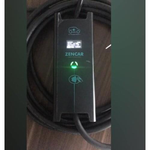 Zencar 10A 12A 16A 3.3kw ev car charger type 2 evse controller with schuko plug metal holder