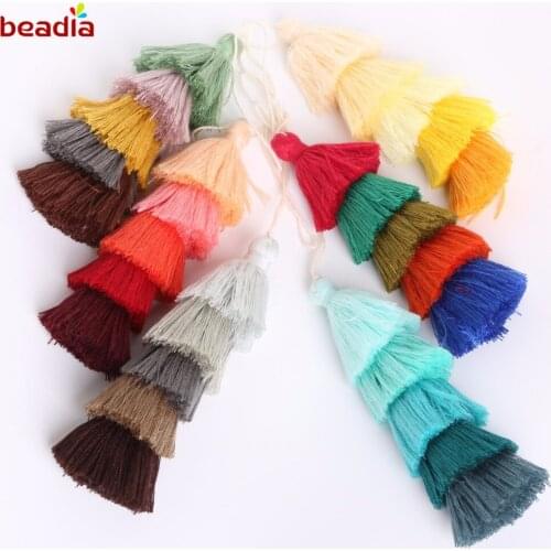 15cm 1pcs polyester & cotton 5 Combo Mixcolor Tassel Charms For Fashion Necklace Jewelry Key Chain Bag Jewelry Findings Craft