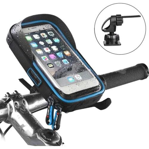 4.7-6.5 Inch Touch Screen Rainproof Bicycle Bag Waterproof Front Tube Bag Phone Case Cell Mobile Phone Holder MTB Bike Accessory