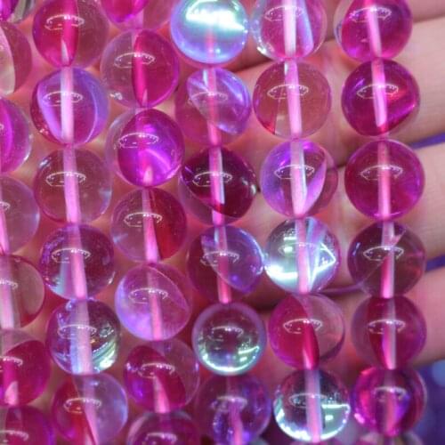 6mm 8mm 10mm red rainbow beads Synthetic stone beads DIY loose beads for jewelry making strand 15" wholesale