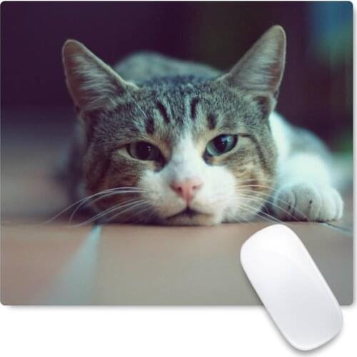 Cat Large Mouse pad PC Computer mat Non slip Cushion Square Thickness 2mm