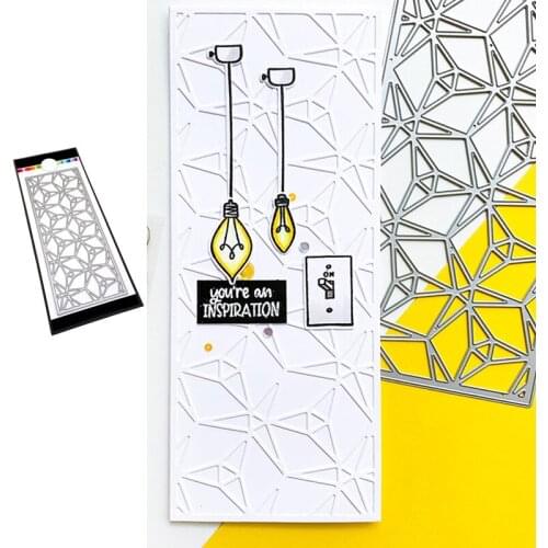 Flower Geometry Die Background Cutting Dies Scrapbook Diary Decoration Stencil Ebossing Template DIY Greeting Card Maker Albums