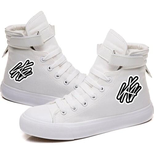 Kpop Canvas Flat Shoes Unisex Fashion Casual Sneakers Stray Kids Lace Up High Top Cozy Sneaker for Men Women Outdoor Casual
