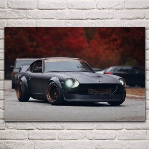 Jdm s30 classic 240z custom sport car living room home wall art decor wood frame silk fabric poster KN021
